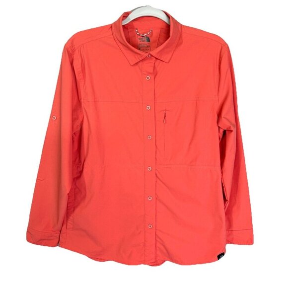 The North Face Tops - The North Face Boreaz Shirt Womens Medium Coral Pink Flash Dry Vented Roll Tab